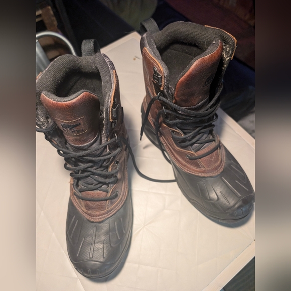 *Sorel Mens Avalanche Waterproof Outdoor Leather High Top Rubber Boots,Size 10.5 - Picture 4 of 11